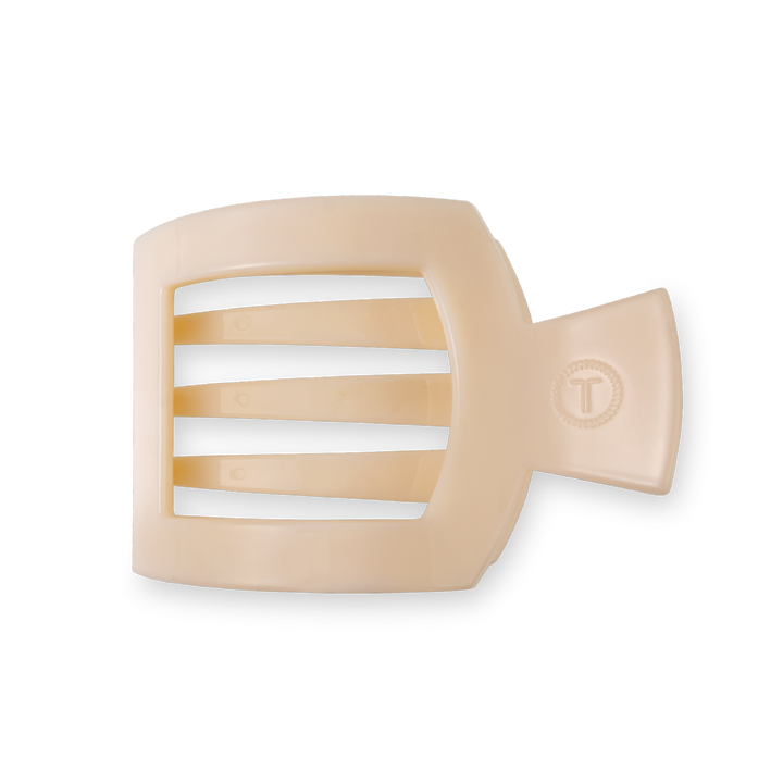 Square Flat Hair Clip | Medium | Almond Beige