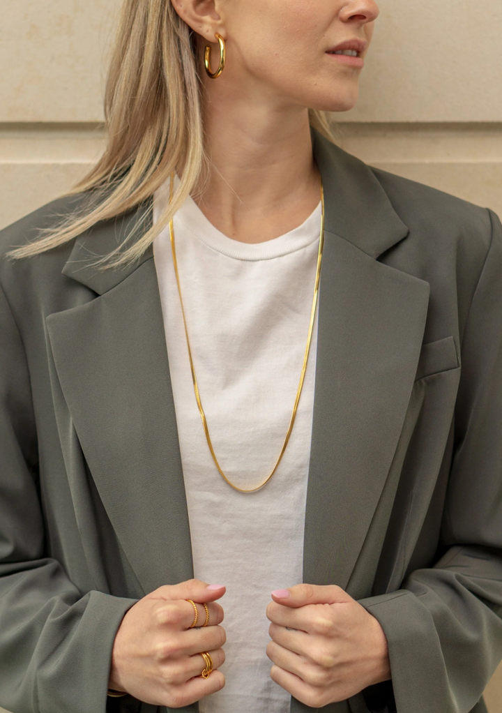 Herringbone Long Necklace