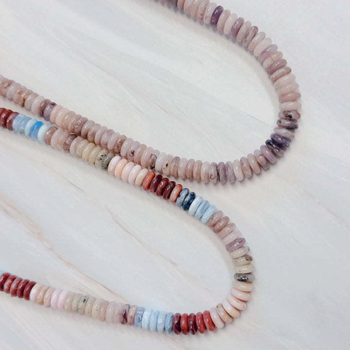 Blush & Earthy Canyon Natural Stone Beaded Necklace