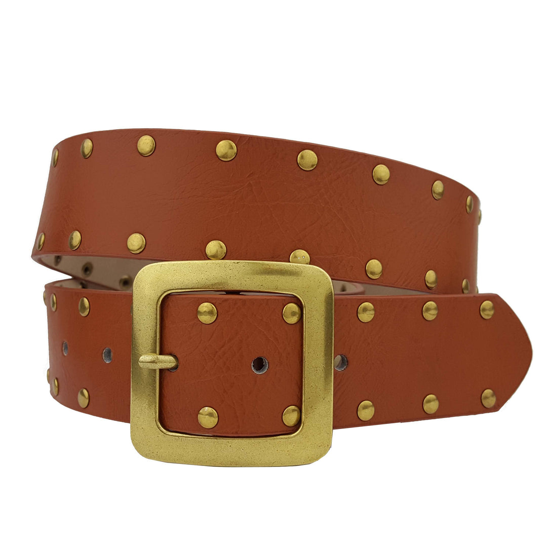 Studded Belt with Square Up Buckle