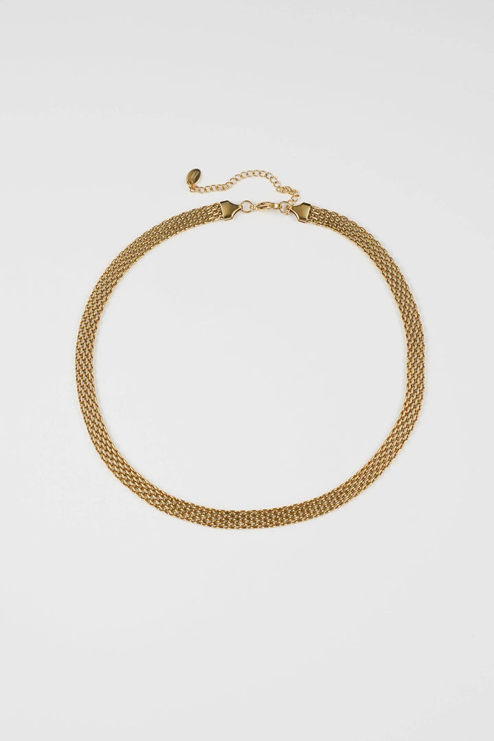 Waterproof Gold Braided Necklace