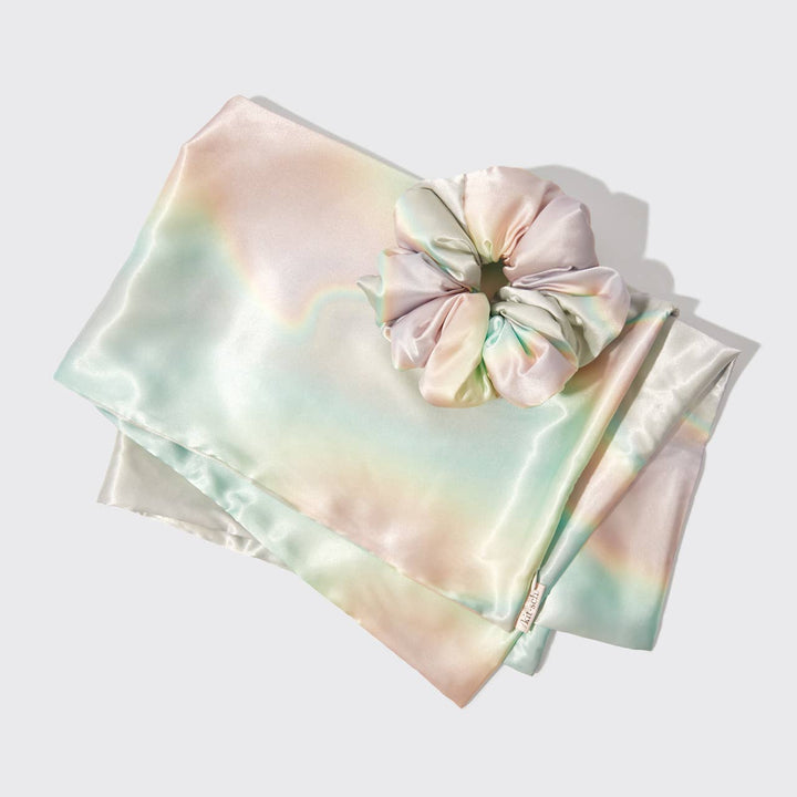 Holiday Satin Pillowcase and Pillow Scrunchie 2pc - Aura