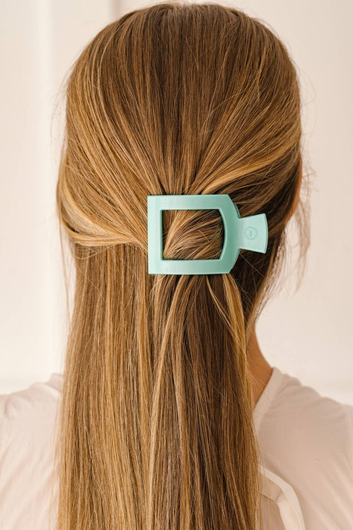 Square Flat Hair Clip | Small | Totally Turquoise