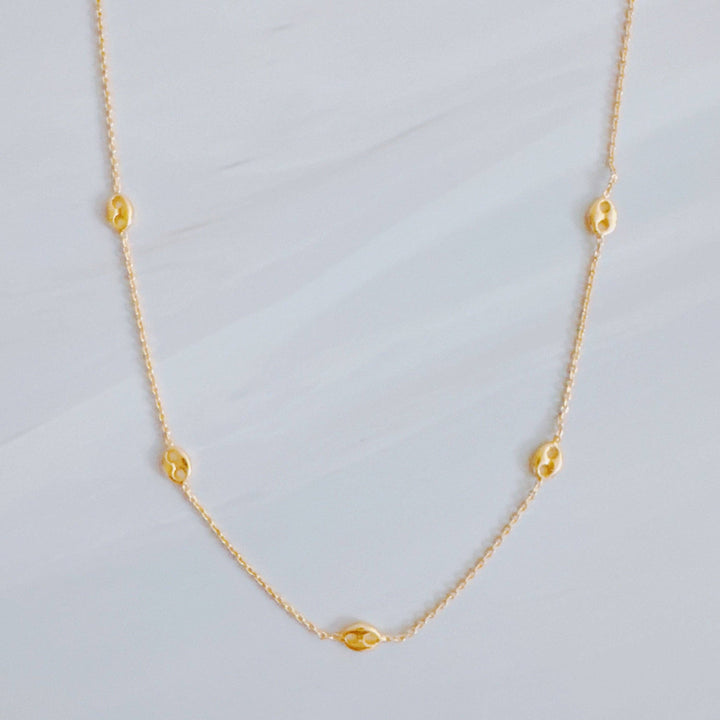 Petite Horse Bit Link Station Necklace