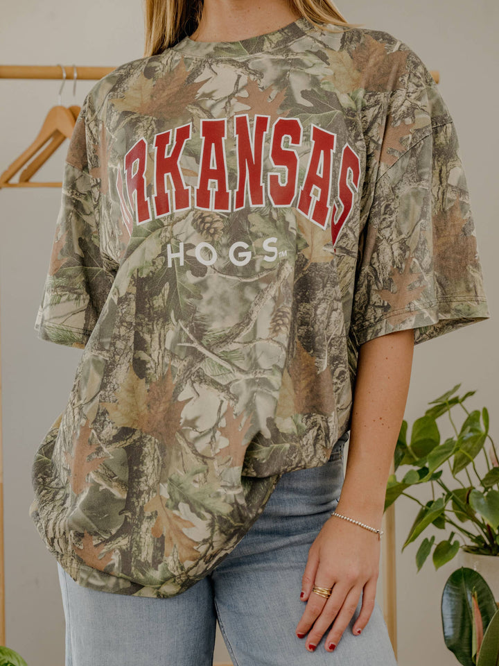 Arkansas Razorbacks Filled Gault Camo Tee