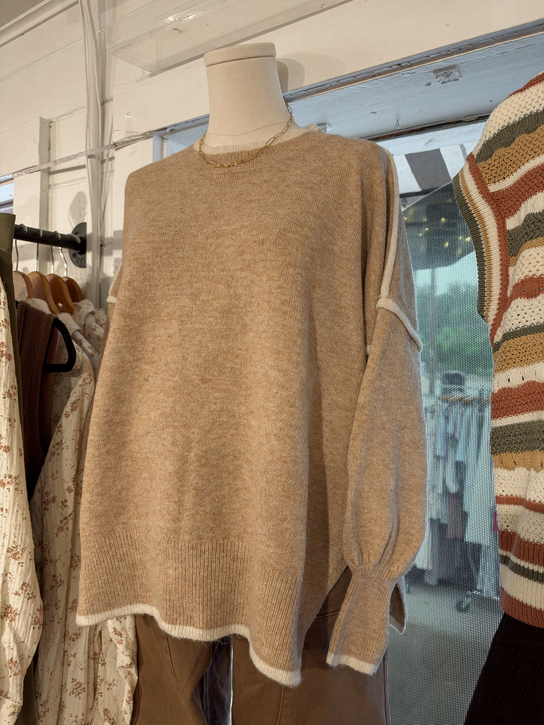 On Repeat Contrast Sweater Top