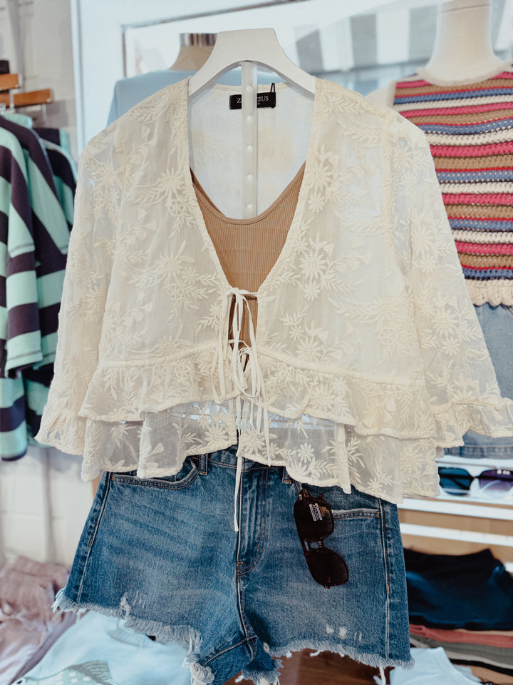 Rebecca High Rise A Line Denim Shorts