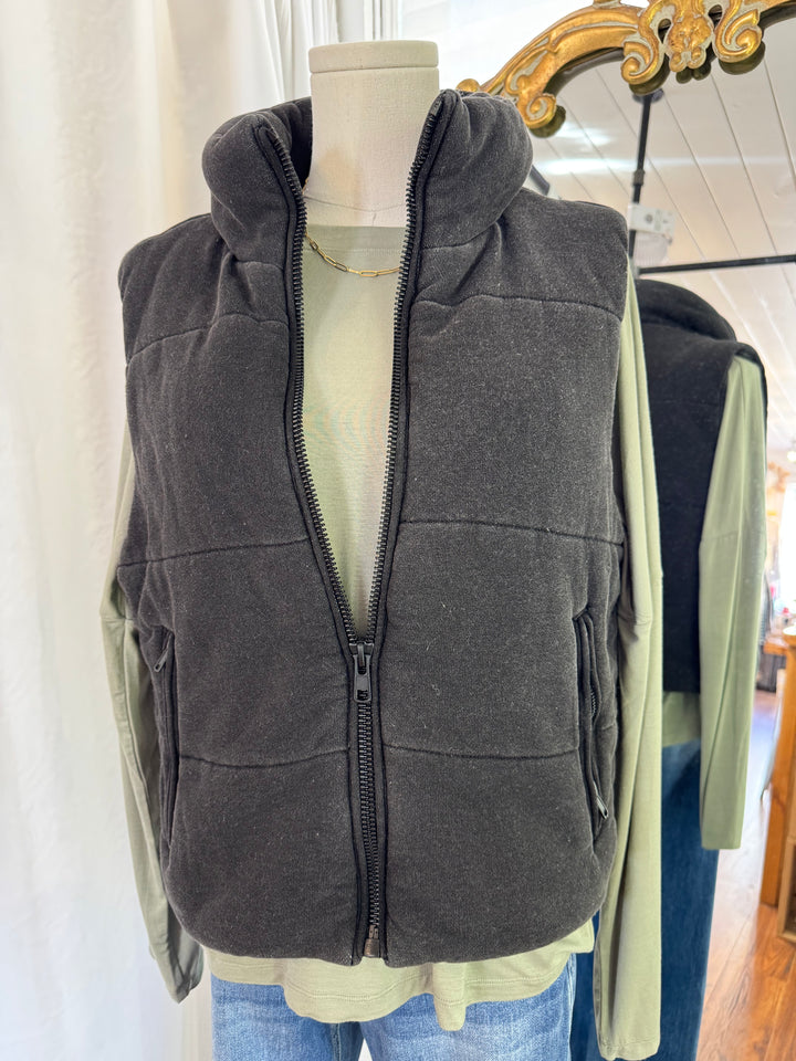 Charcoal Puffer Vest