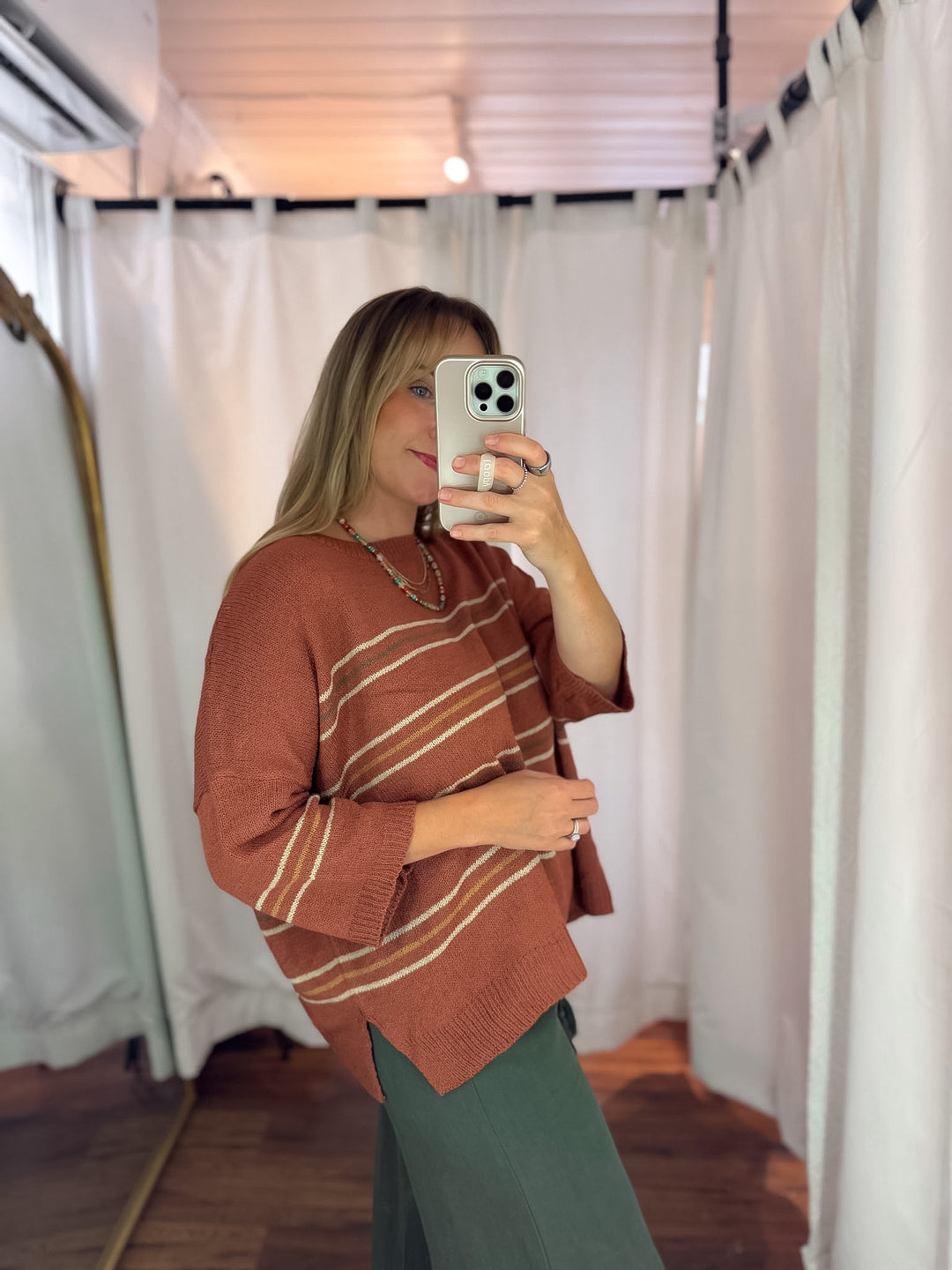Harvest Striped Relaxed Fit Sweater