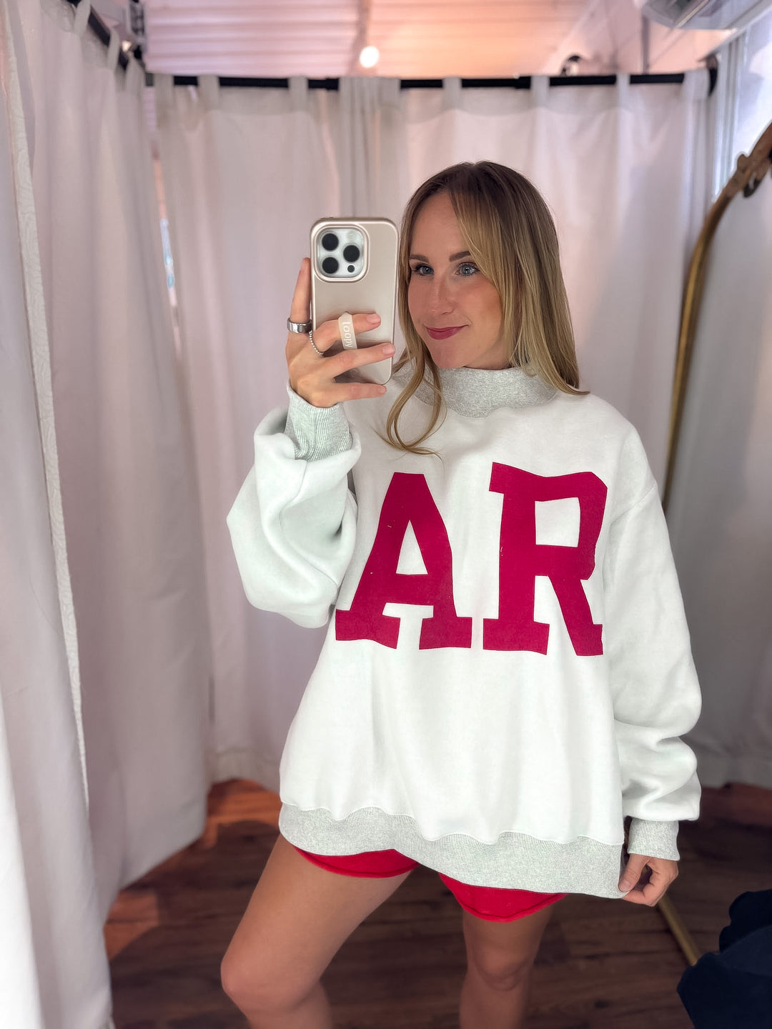 Arkansas Reversible Mock Neck Sweatshirt