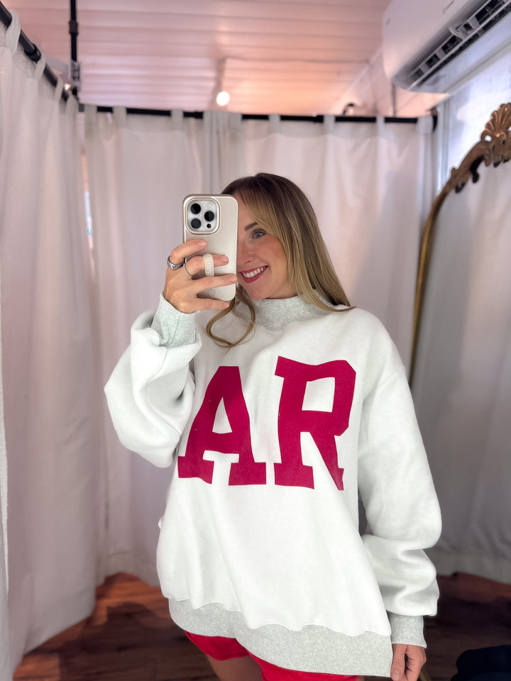 Arkansas Reversible Mock Neck Sweatshirt