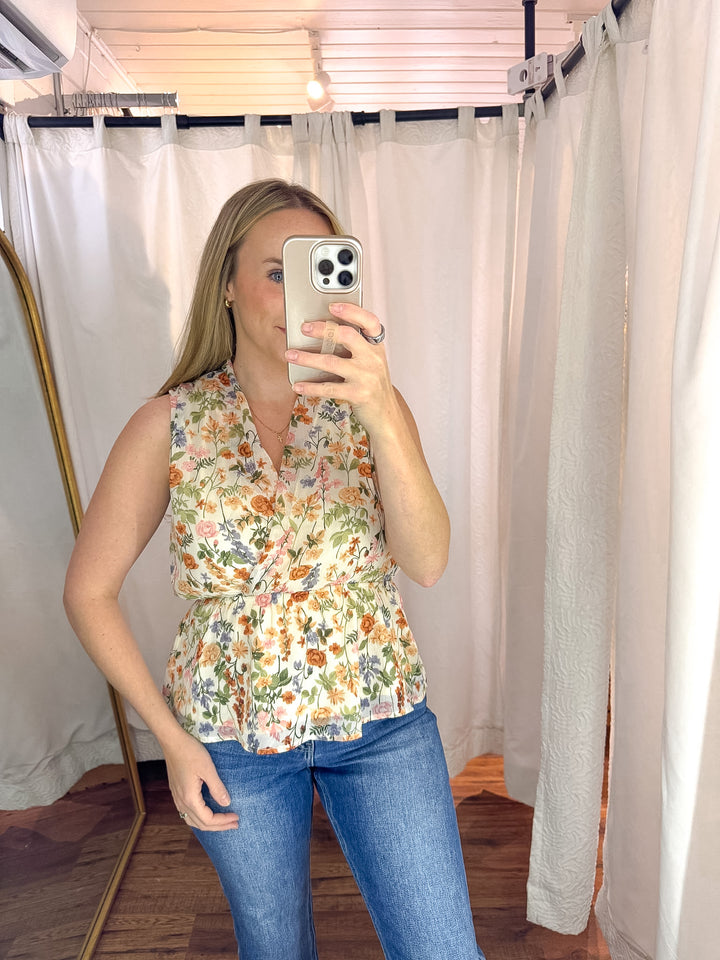 Petal Kiss Surplice Peplum Blouse