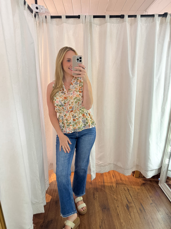 Petal Kiss Surplice Peplum Blouse