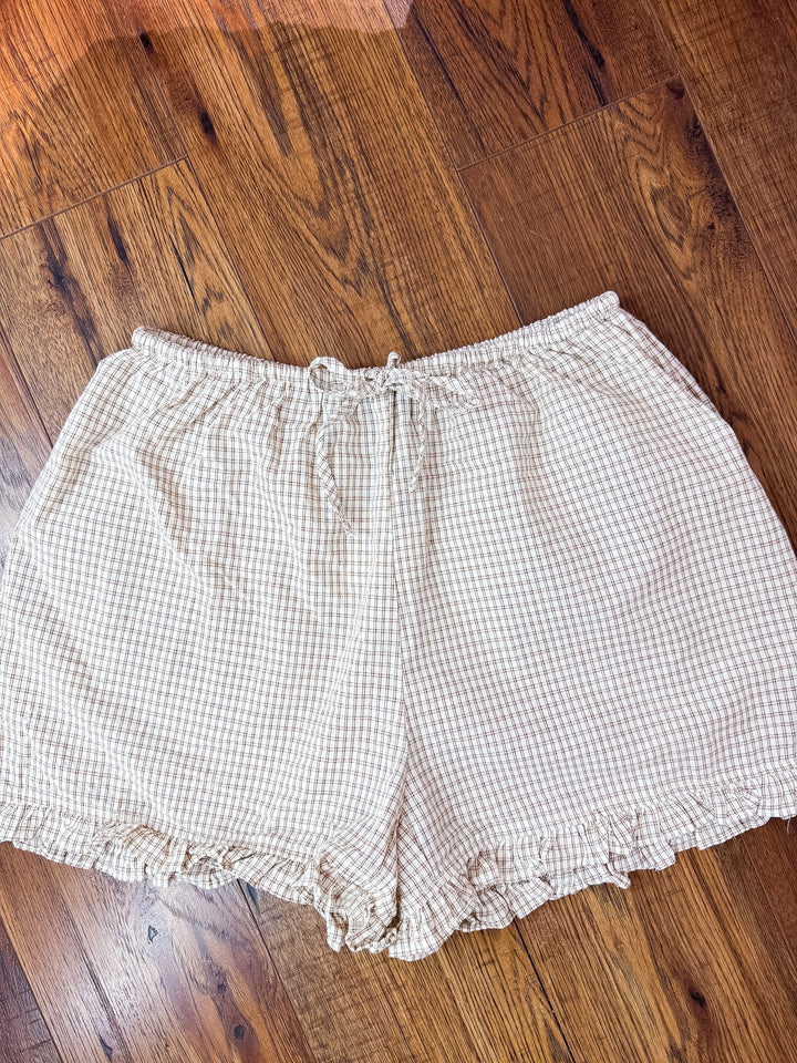 Blakely Plaid Ruffle Shorts