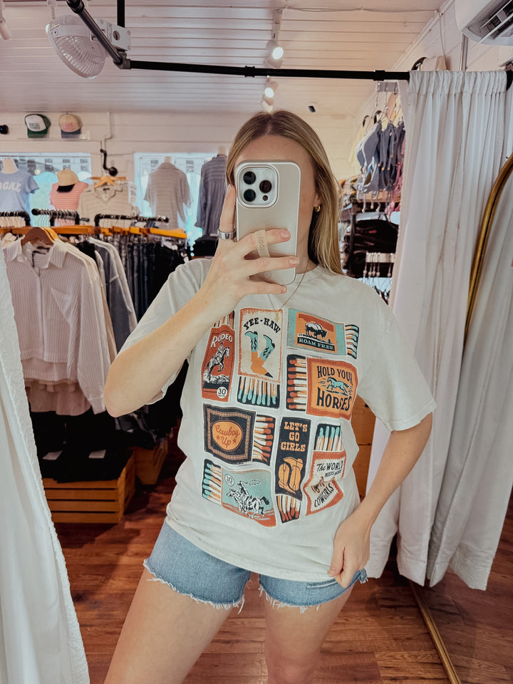 Western Matches Mineral Wash Graphic Tee