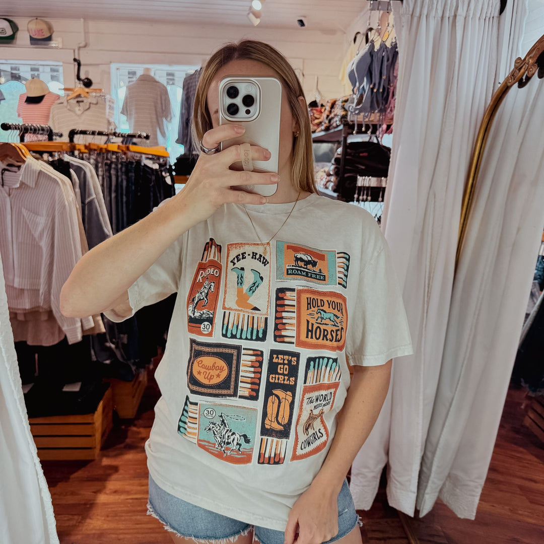 Western Matches Mineral Wash Graphic Tee