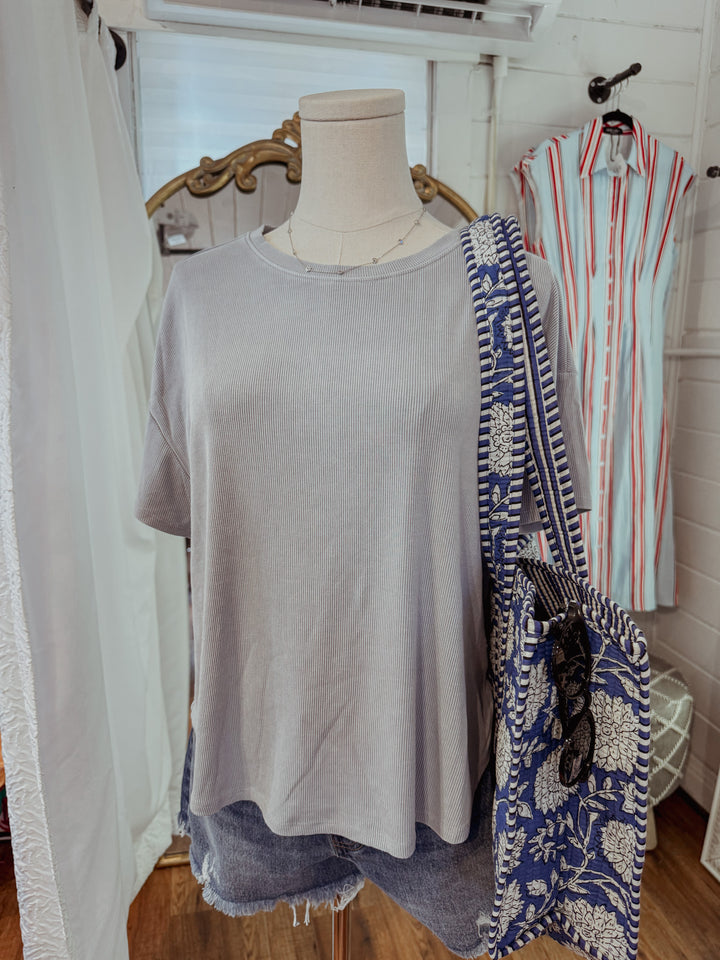 Stevie Acid Wash Drop Shoulder Tee