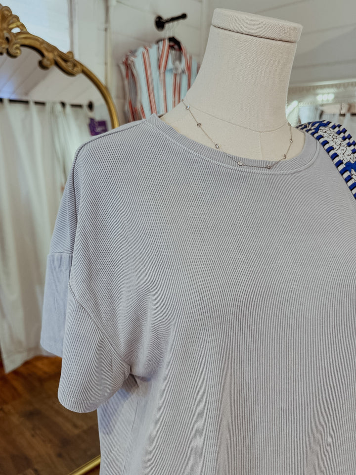 Stevie Acid Wash Drop Shoulder Tee