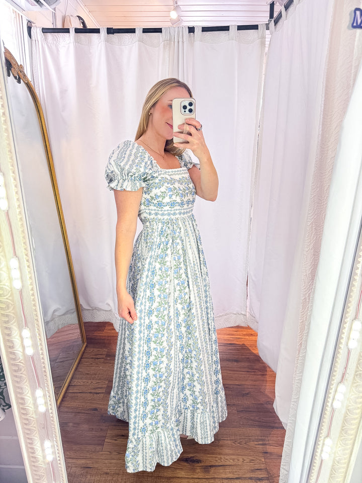 Blooming Floral Cotton Maxi Dress