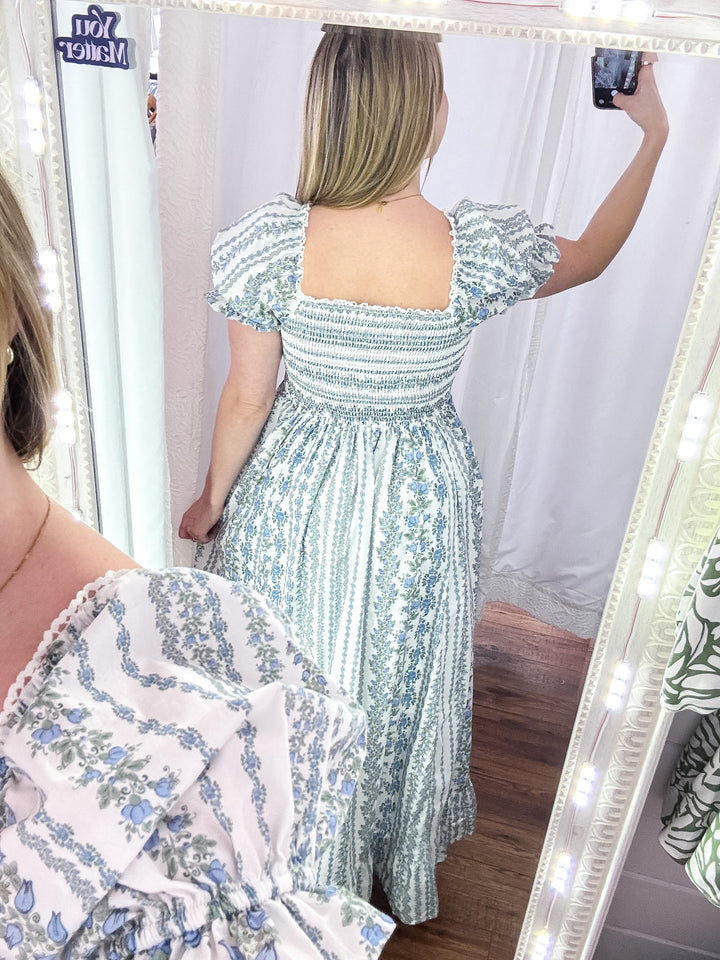 Blooming Floral Cotton Maxi Dress