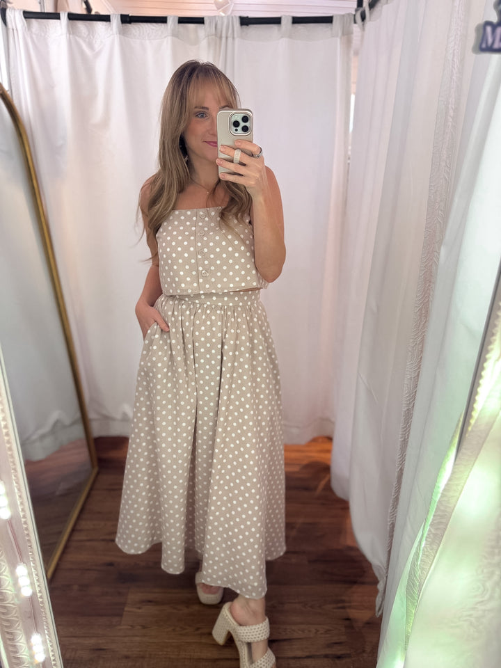 Polka Dot Dream Midi Skirt