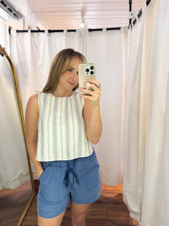 Take a Stroll Stripe Crop Top