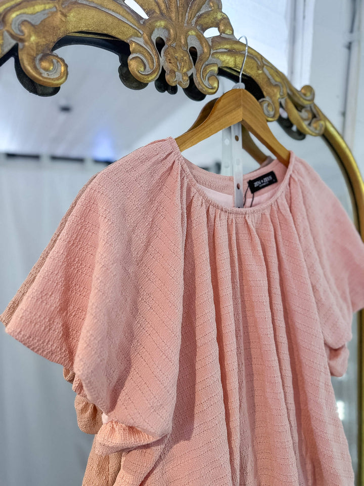 Rosalie Textured Bubble Hem Top