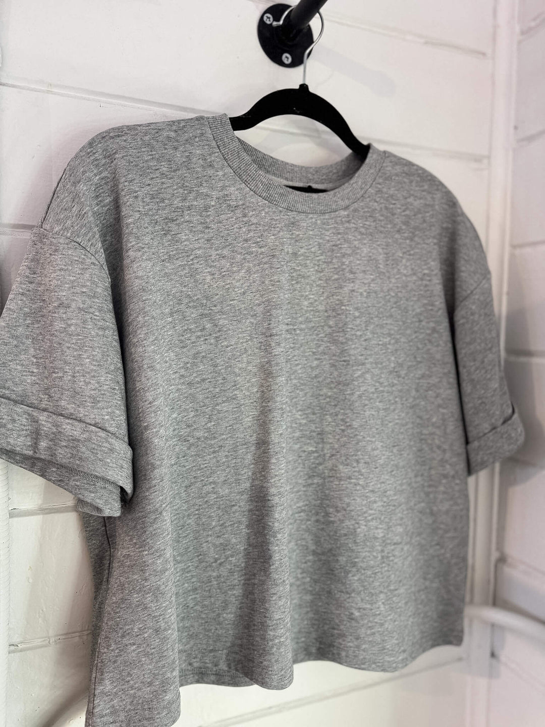 Heather Grey French Terry Top