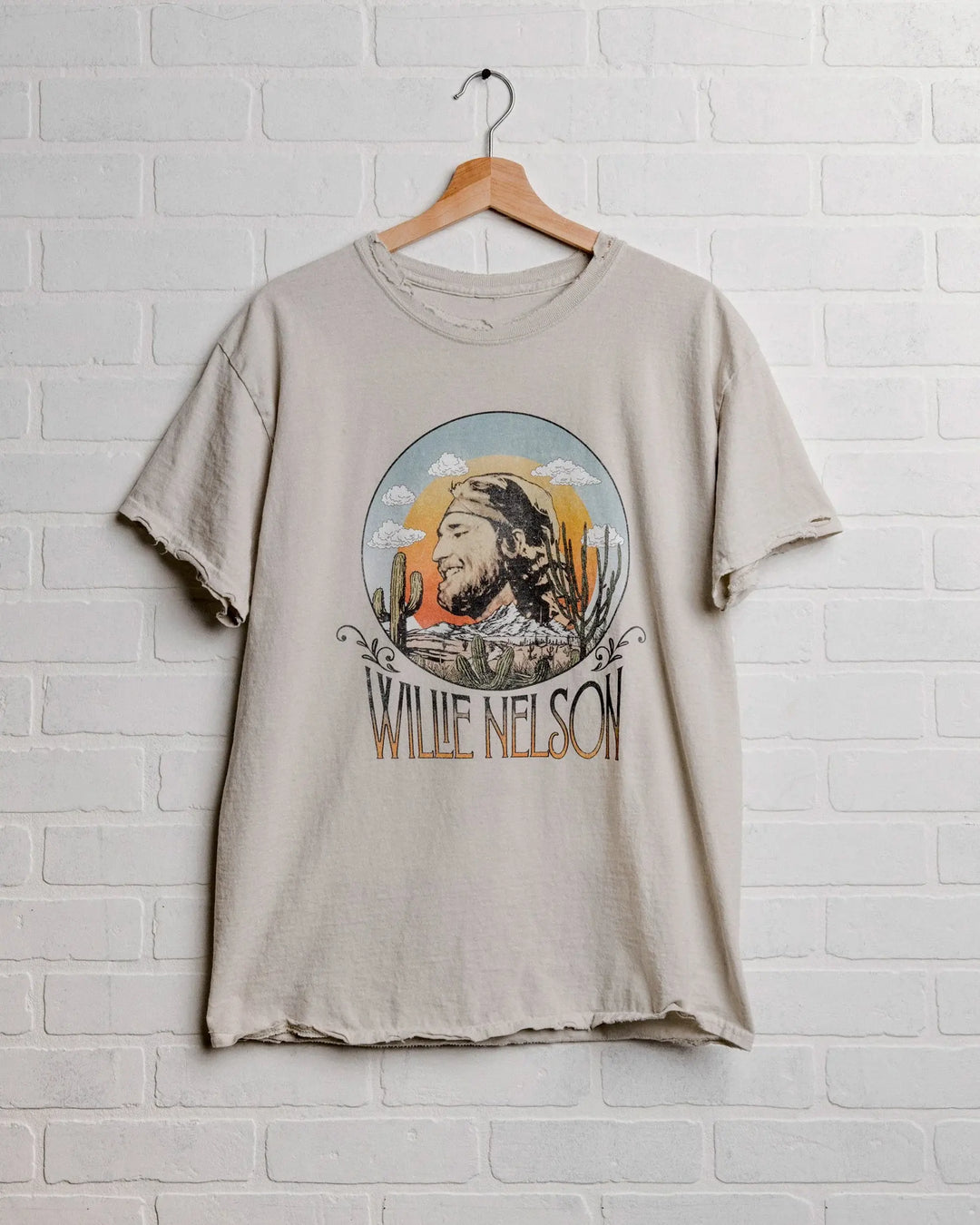 Willie Nelson In the Sky Thrifted Graphic Tee