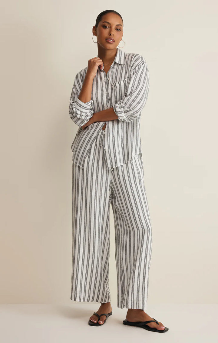 Z SUPPLY: The Perfect Striped Pant - White