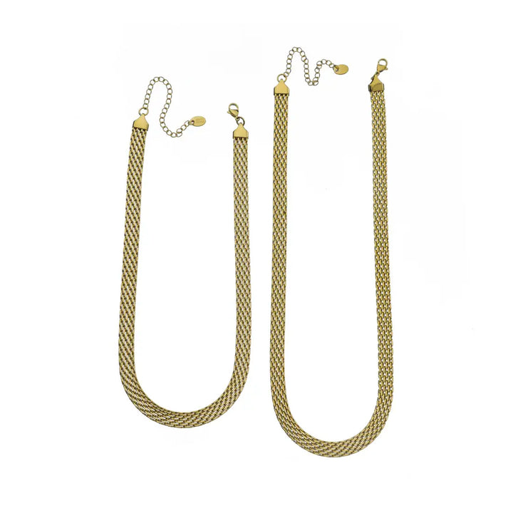 Waterproof Gold Braided Necklace