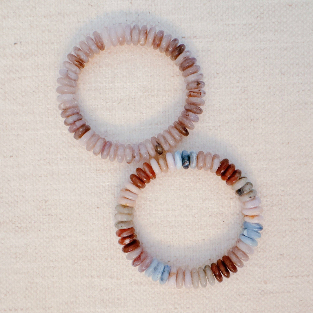 Blush &amp; Earthy Canyon Natural Stone Stretch Bracelet