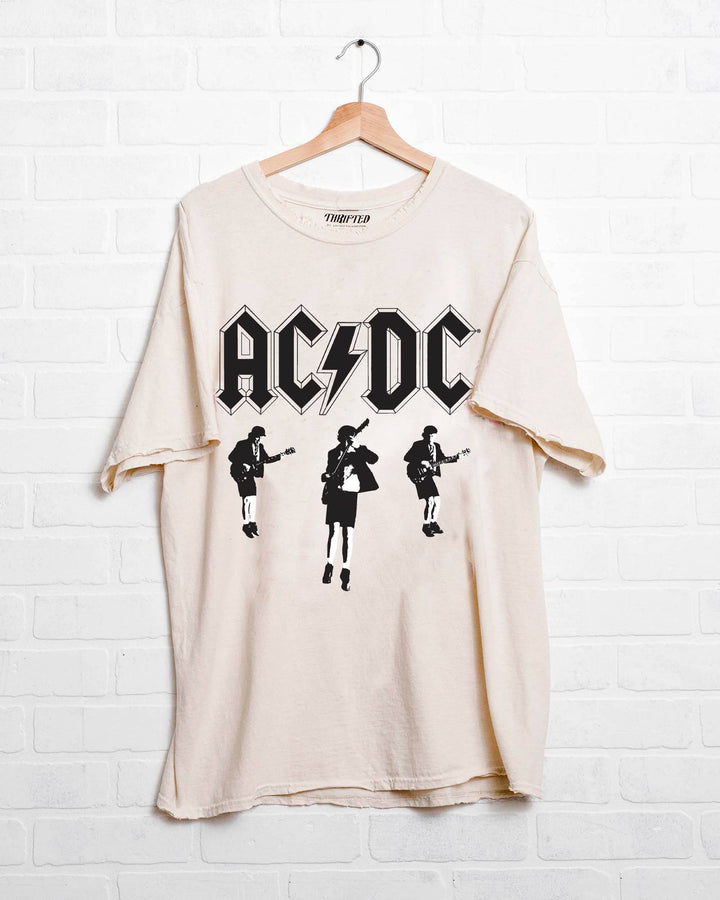 ACDC Young Angus Off White Thrifted Licensed Graphic Tee