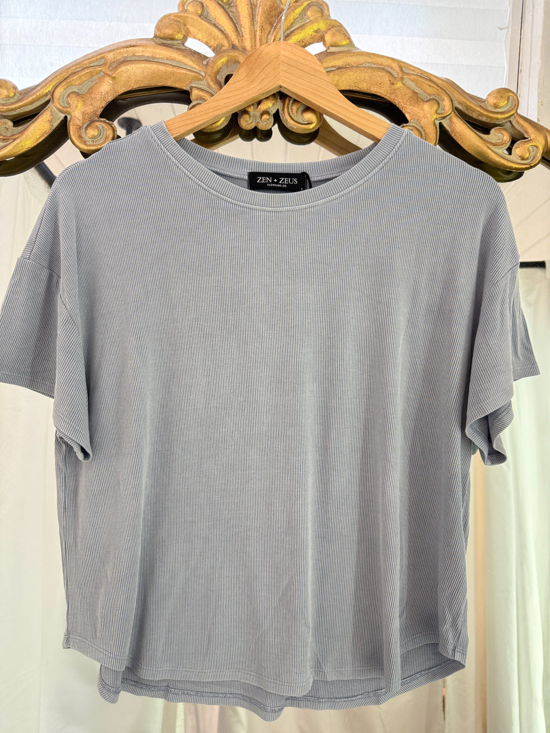 Stevie Acid Wash Drop Shoulder Tee