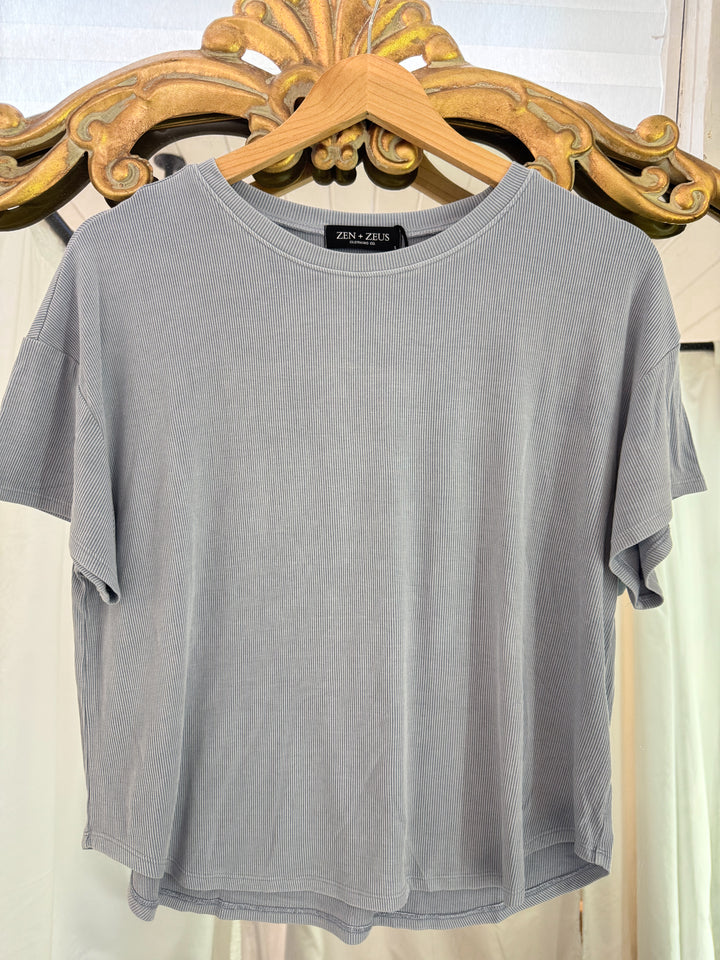 Stevie Acid Wash Drop Shoulder Tee