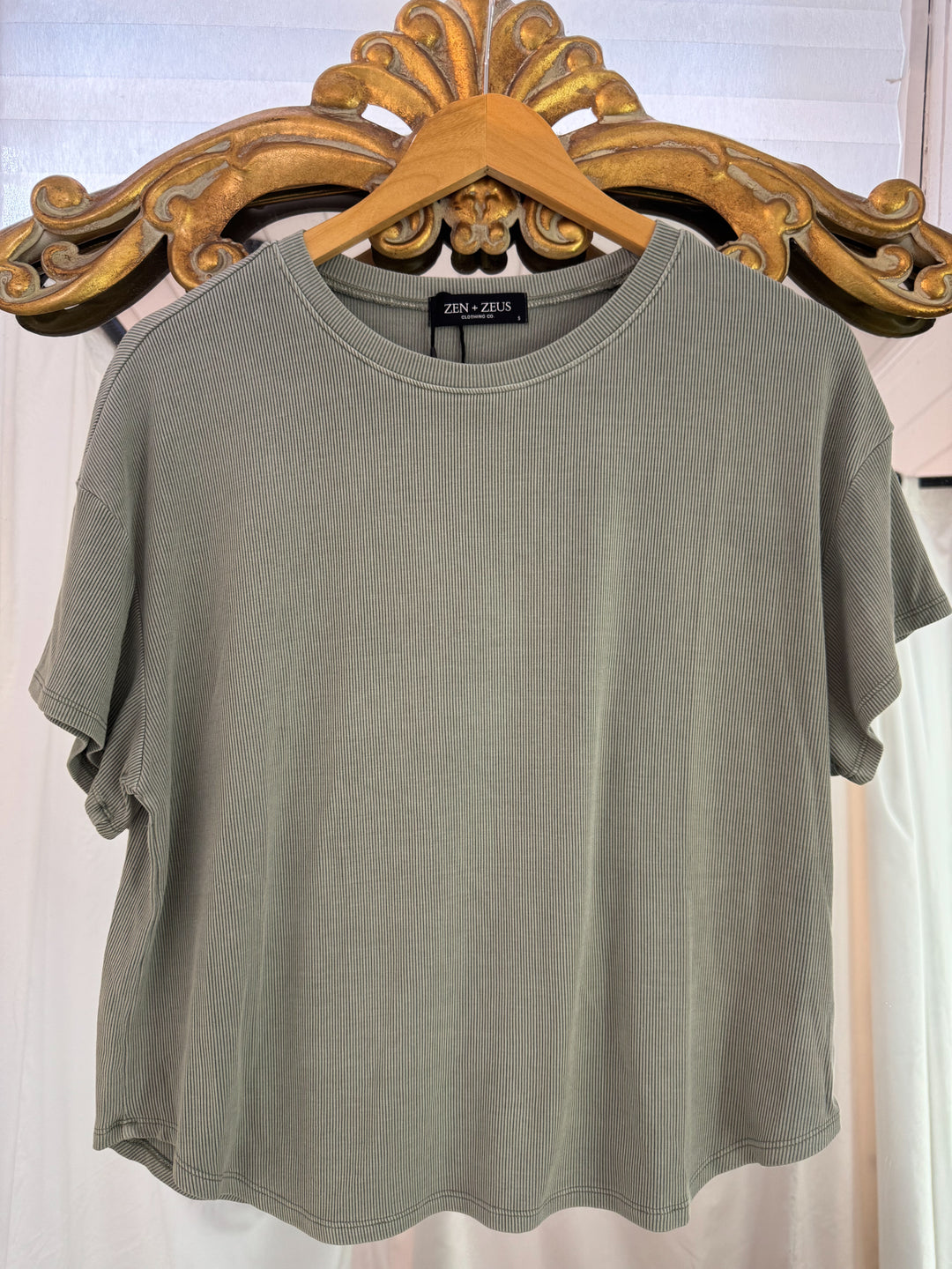 Stevie Acid Wash Drop Shoulder Tee