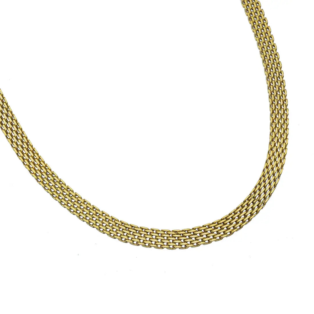 Waterproof Gold Braided Necklace