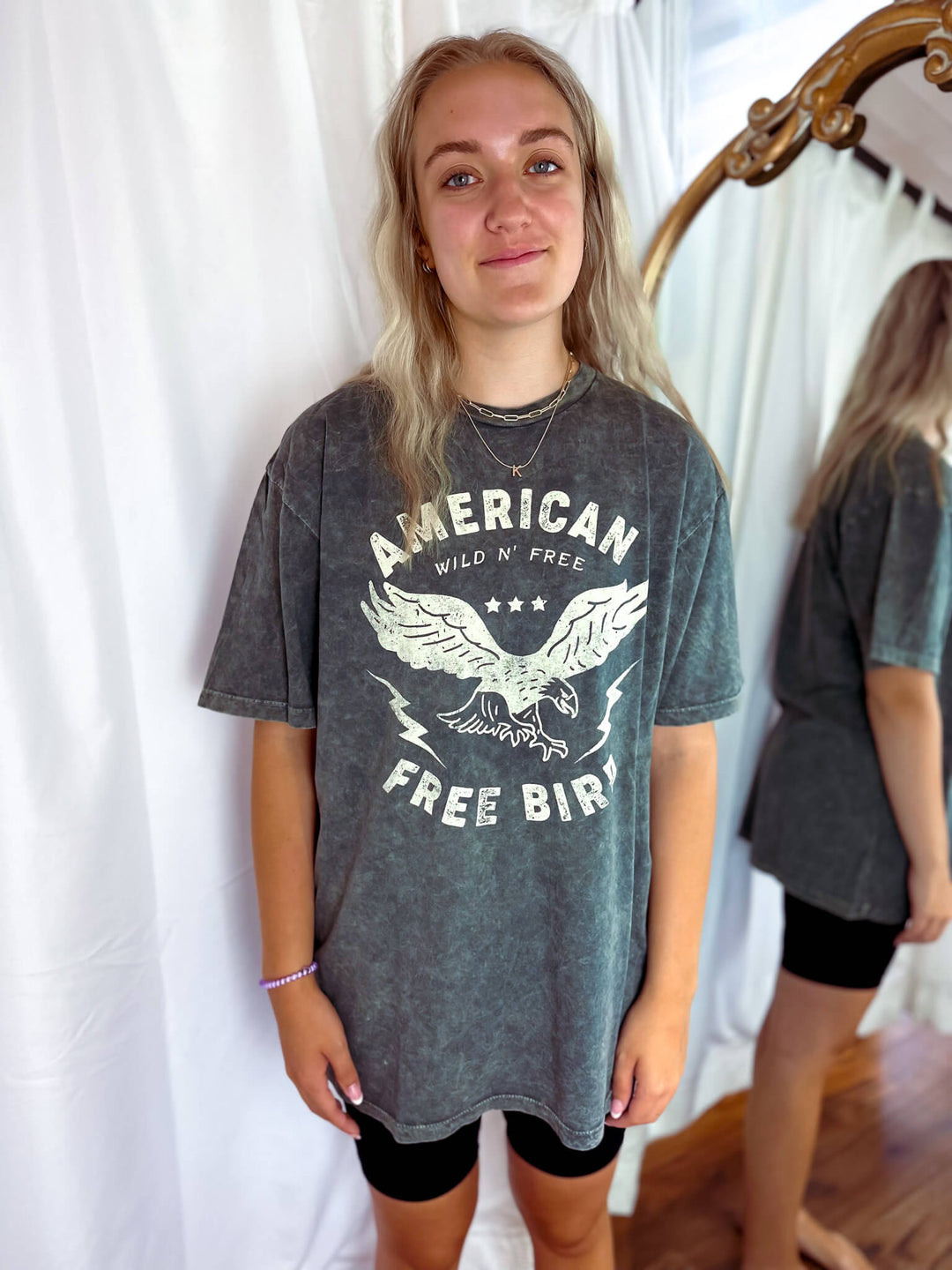 American Free Bird Vintage Wash Graphic Tee
