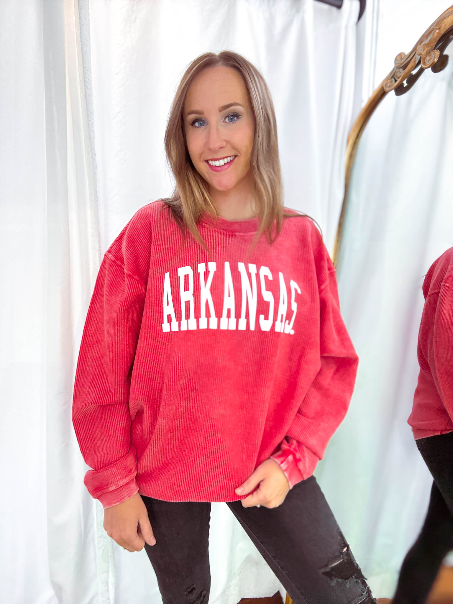 Arkansas® Collegiate Corded Crew Sweatshirt – Zen + Zeus Clothing Co.