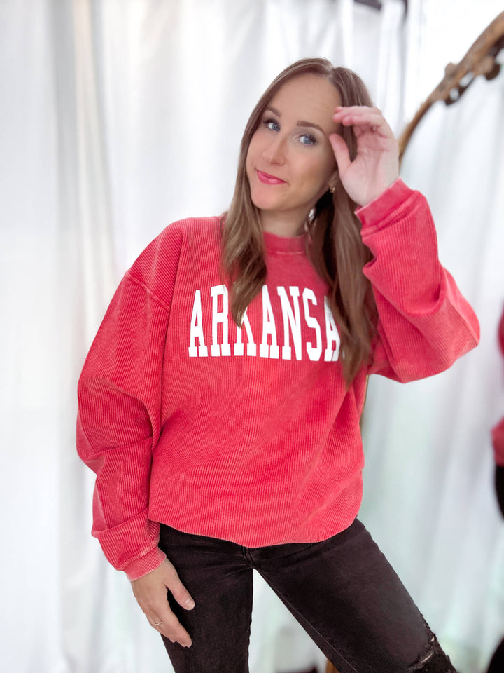 Arkansas® Collegiate Corded Crew Sweatshirt