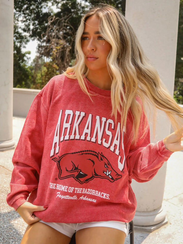 Arkansas Mascot Corded Sweatshirt