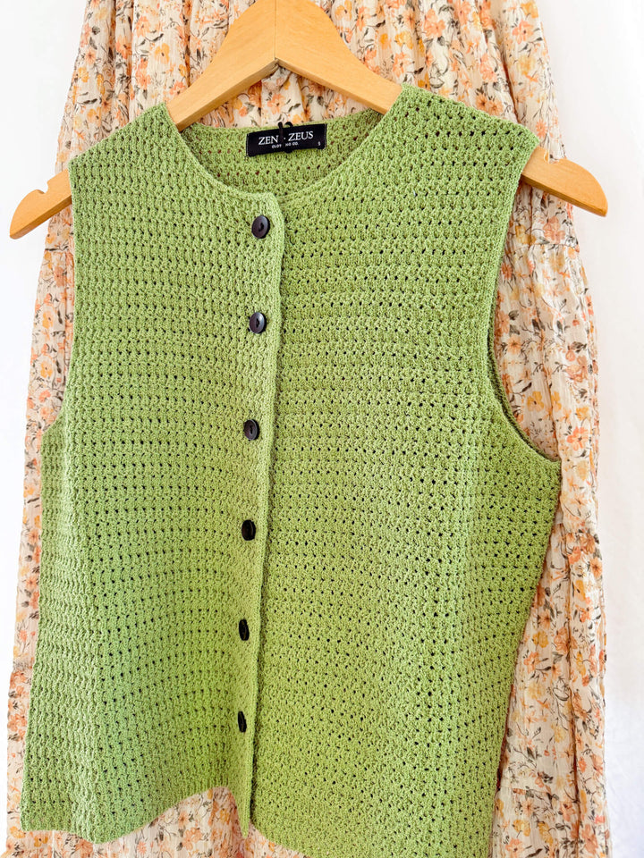 Avocado Green Sweater Tank