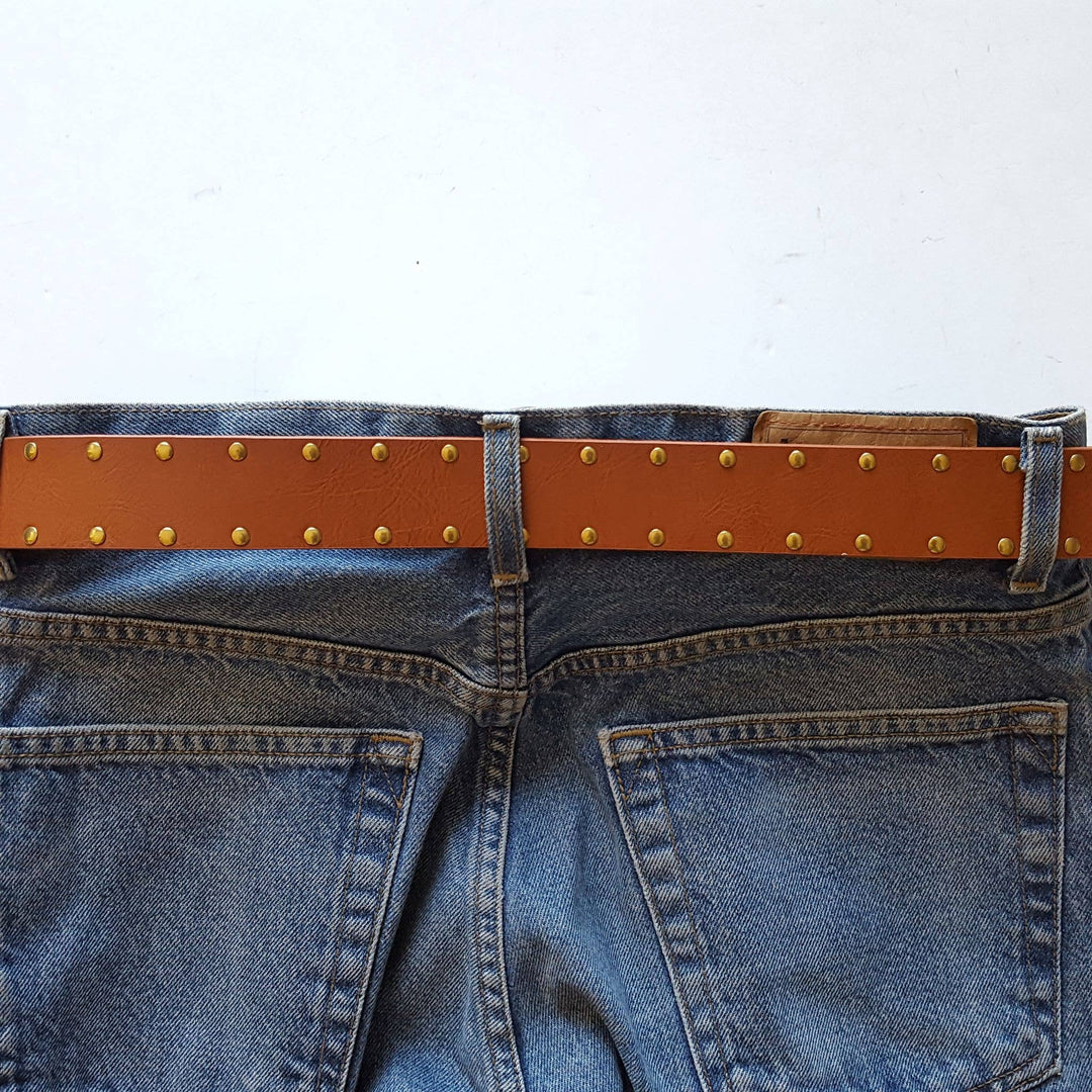 Studded Belt with Square Up Buckle