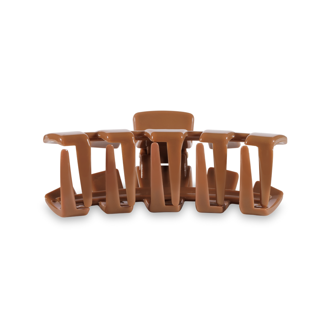 Open Caramel Medium Hair Clip