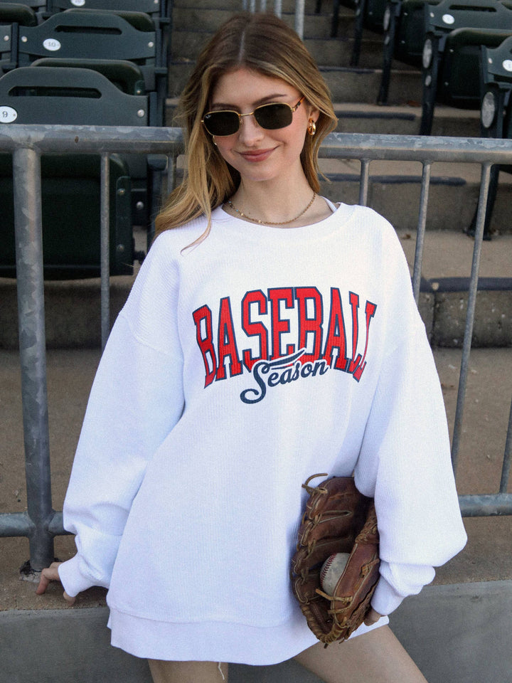 Baseball Season Corded Sweatshirt