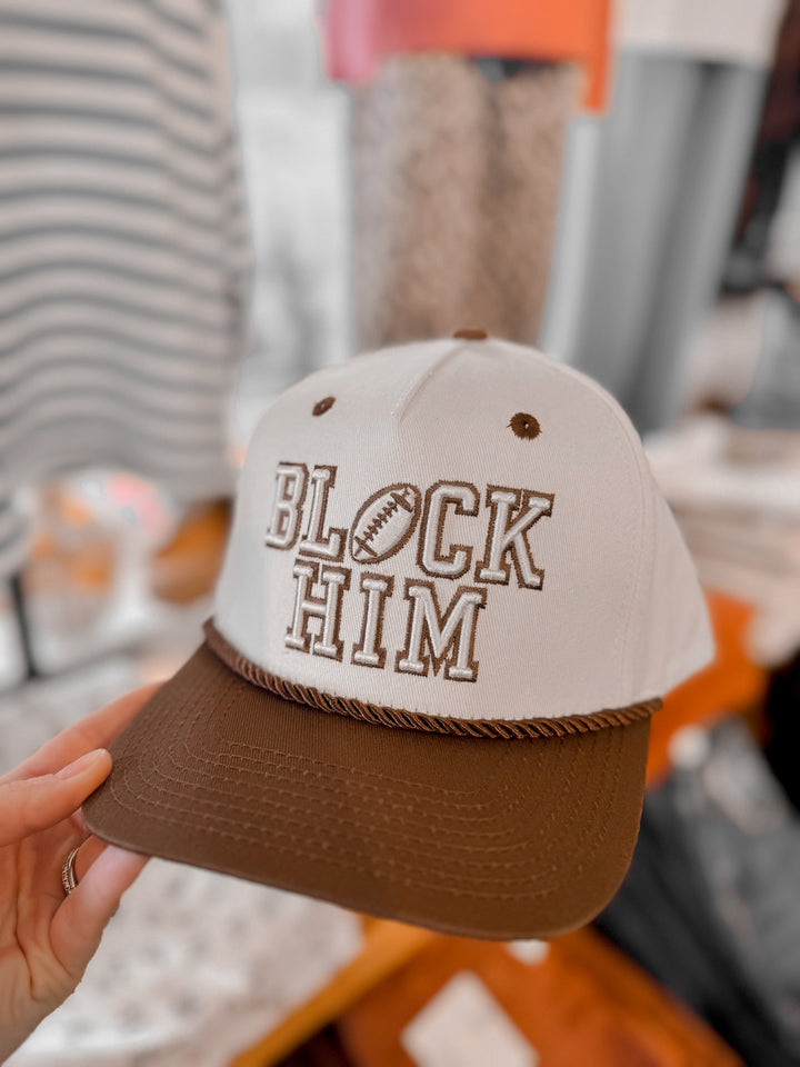 Block Him Embroidered Trucker Hat