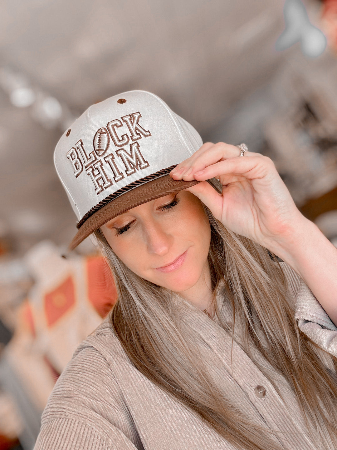 Block Him Embroidered Trucker Hat