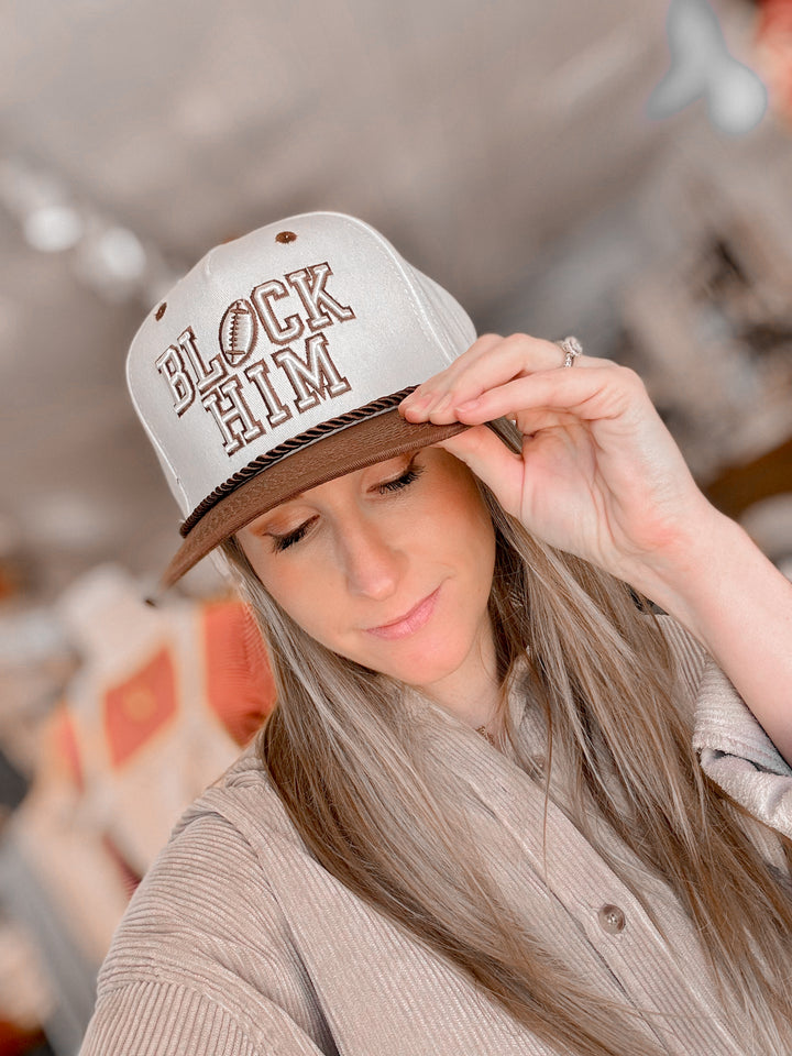 Block Him Embroidered Trucker Hat