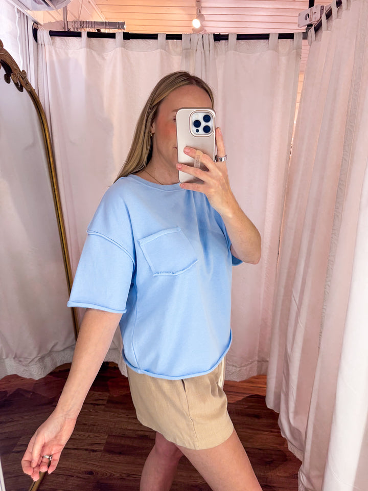 Raw Edge Basic Pocket Tee