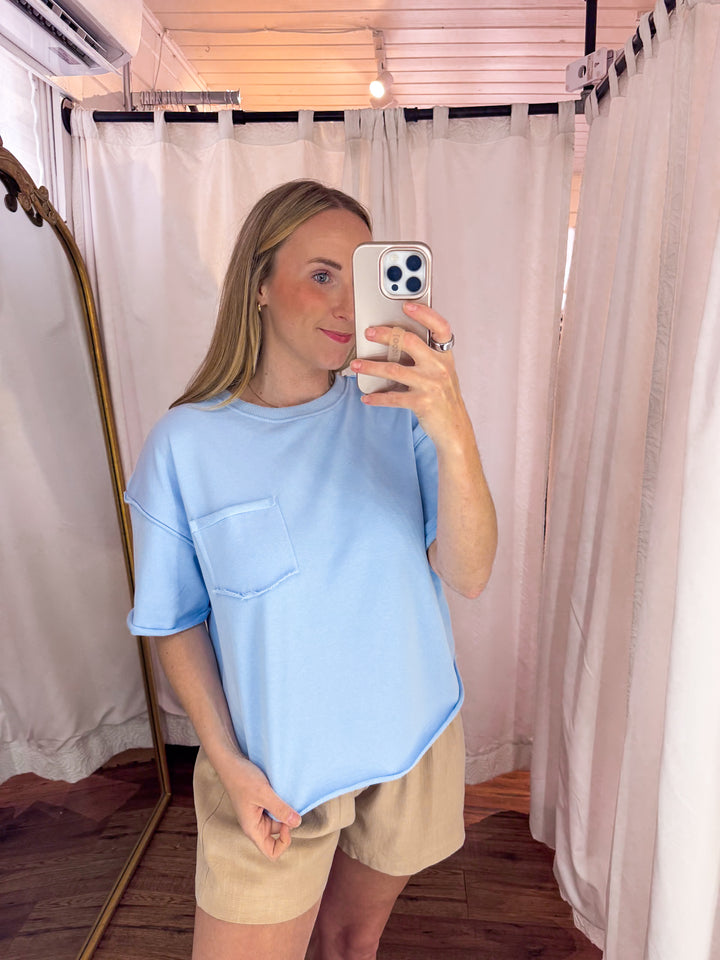 Raw Edge Basic Pocket Tee